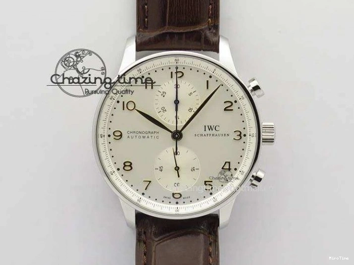 MIROTIME 0405 Bold Portuguese Real PR IW500704 ZF 1:1 Best Edition On Black Leather Strap A 7374